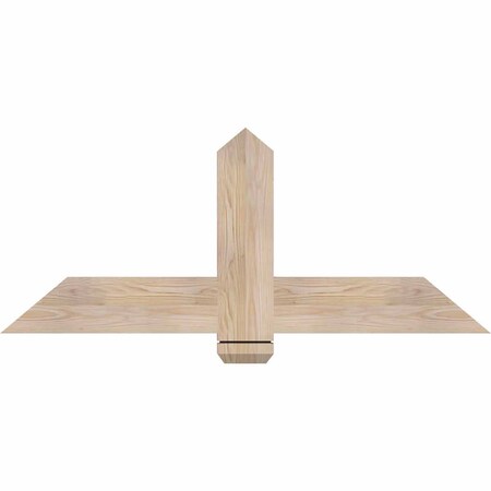 Ekena Millwork Eugene Smooth Timber Gable Bracket, Douglas Fir, 48"W x 20"H x 1 1/2"D x 5 1/2"F, 10/12 Pitch GBW048X20X0206EUG00SDF